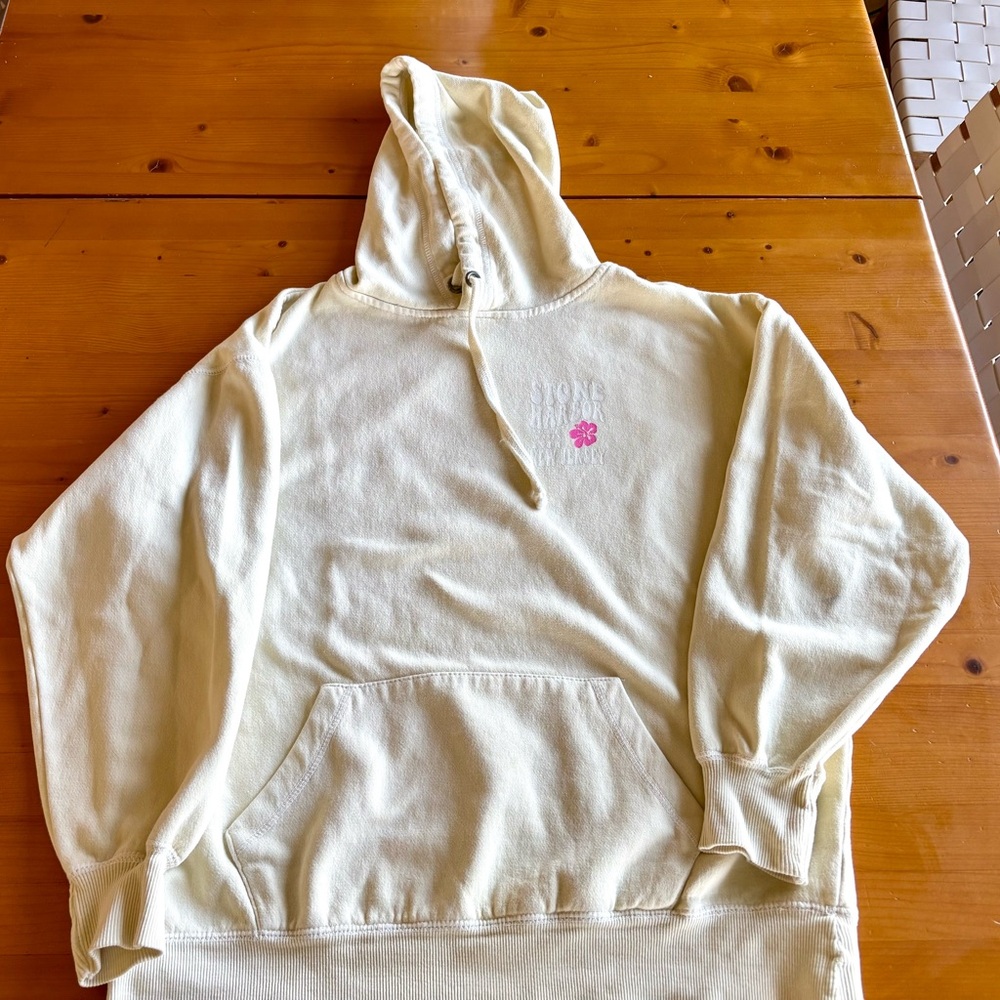 Ocean Drive Very Pale Yellow Stone Harbor NJ Hoodie with Front Pocket